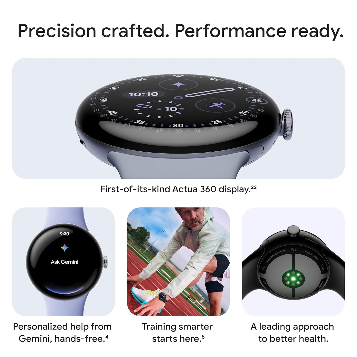 GOOGLE PIXEL WATCH 4 41MM WIFI WITH MATTE BLACK ALUMINUM CASE OBSIDIAN ACTIVE BAND thumbnail 10