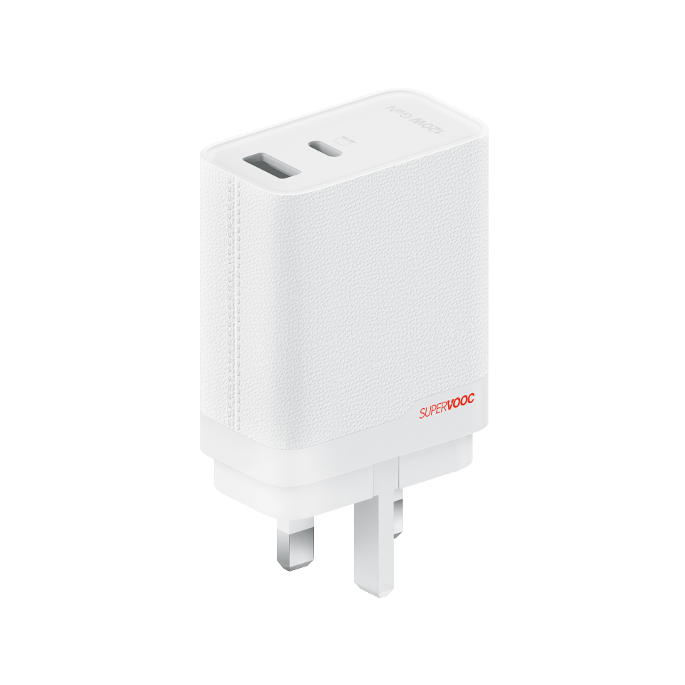 ONE PLUS SUPERVOOC 120W POWER ADAPTER WHITE