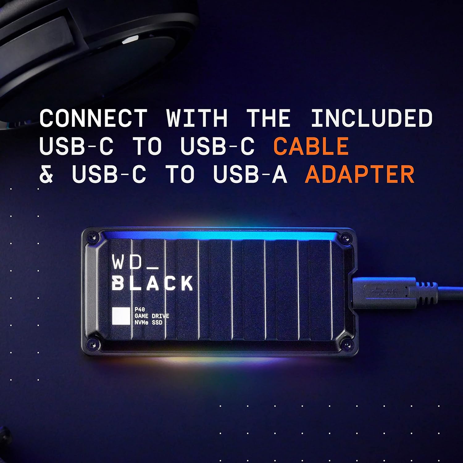 WD 1TB EXTERNAL WD_BLACK P40 GAME DRIVE SSD WDBAWY0010BBK-WESN thumbnail 11