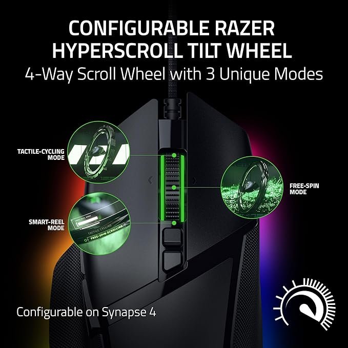 Razer Basilisk V3 35K Wired Gaming Mouse (Black, RZ01-05230100-R3M1) - Precision and Customization for Gamers thumbnail 6