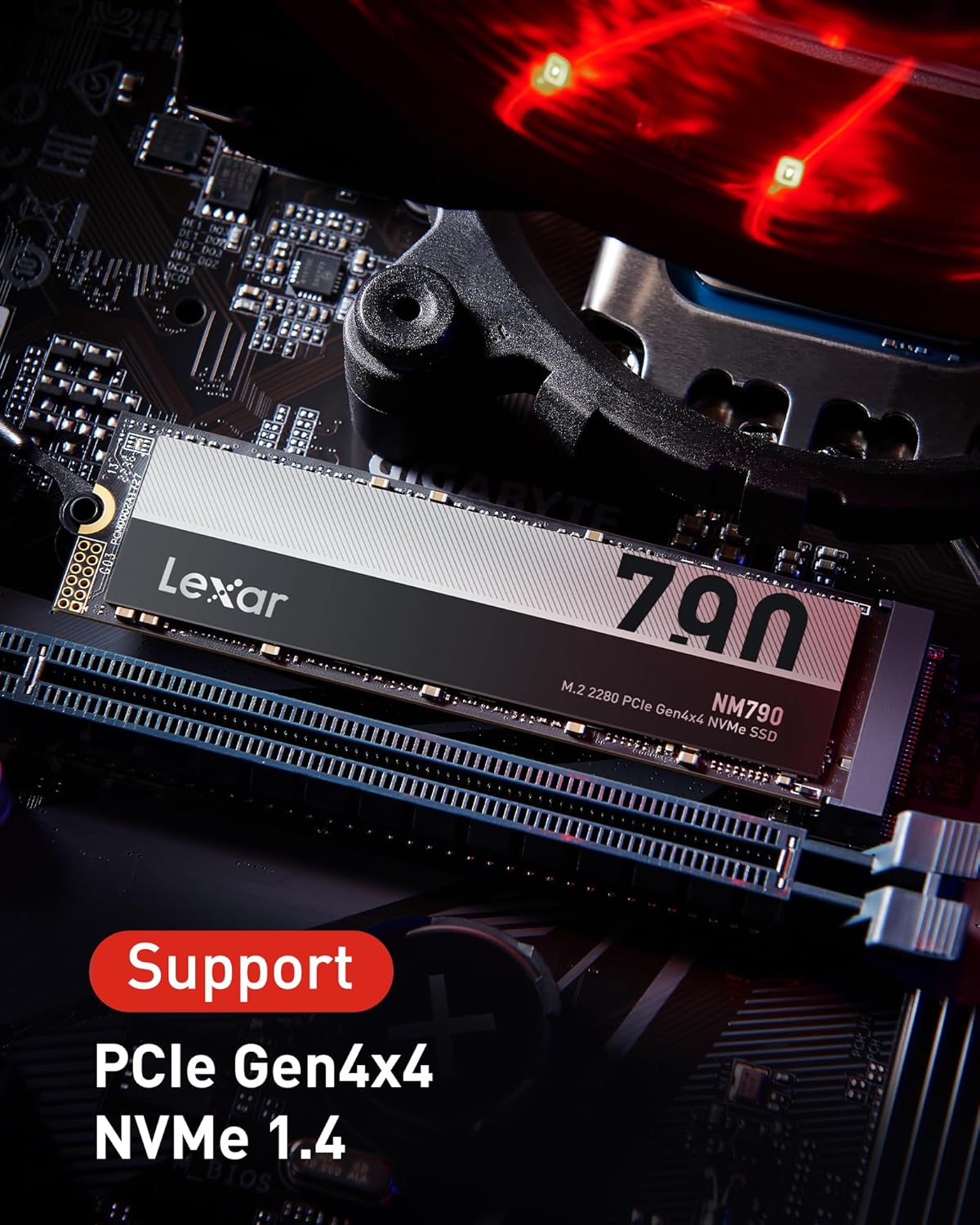 LEXAR NM790 M.2 2280 PCIE GEN4X4 NVME SSD 7400MB/S 2TB LNM790X002T-RNNNG thumbnail 10