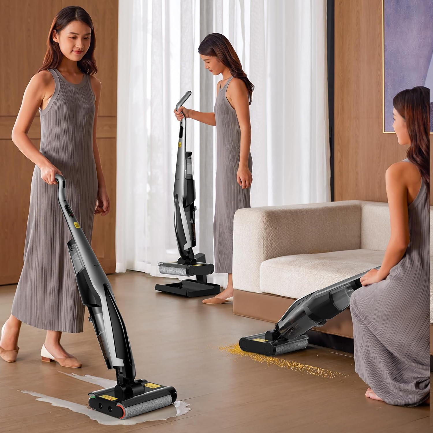 DEERMA DOUBLE ROLLER WIRELESS FLOOR CLEANER DEM-VX96W thumbnail 17