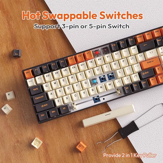 Royal Kludge RGB Tri-Mode Hot-Swap Gaming Keyboard - RK100 thumbnail 13