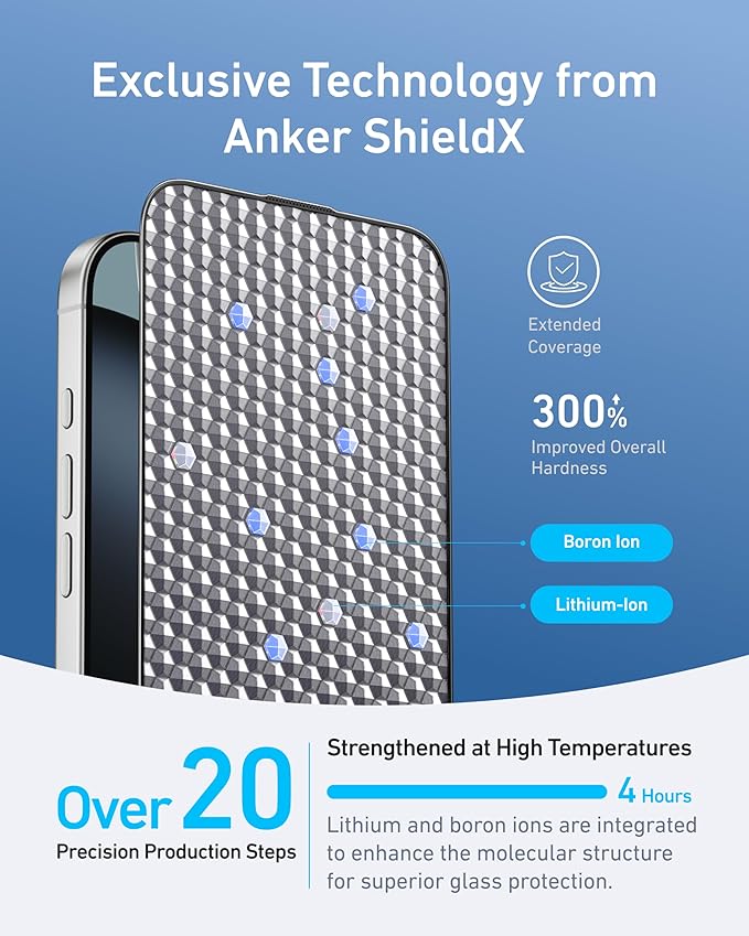 ANKER IPHONE 16 PRO EASY FIT SCREEN PROTECTOR KIT HD 2-PACK A720AH0A thumbnail 12