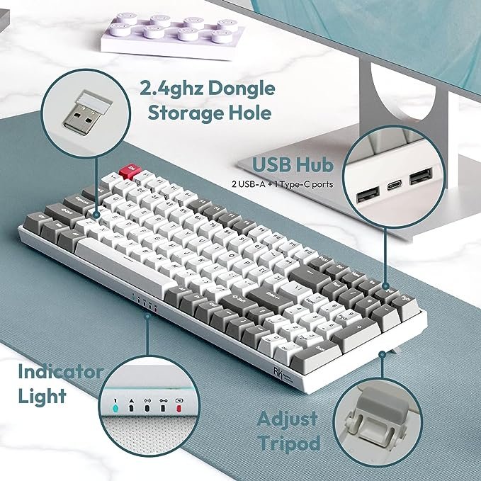 Royal Kludge RGB Tri-Mode Hot-Swap Gaming Keyboard - RK100 thumbnail 10