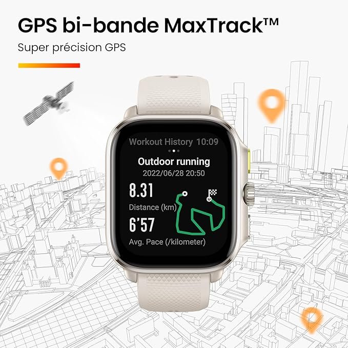 Amazfit Cheetah 47mm Smart Watch (Square, A2294) - Winner Champagne, GPS, Fitness Tracking thumbnail 10