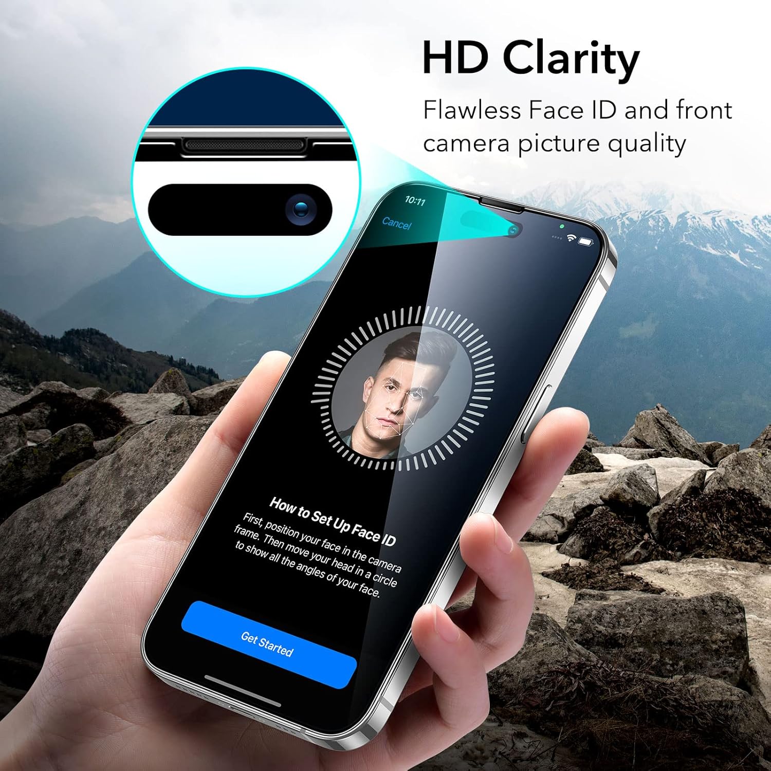 ESR IPHONE 14 PRO GLASS SCREEN PROTECTOR PRIVACY (2 PACK) thumbnail 14