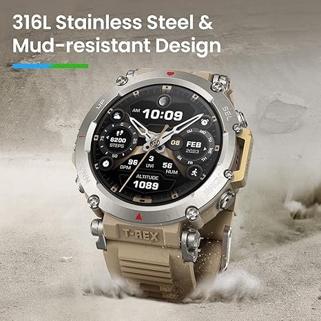 Amazfit T-Rex Ultra Smart Watch (A2142) - Rugged Design, Adventure-Ready, Long Battery Life thumbnail 10