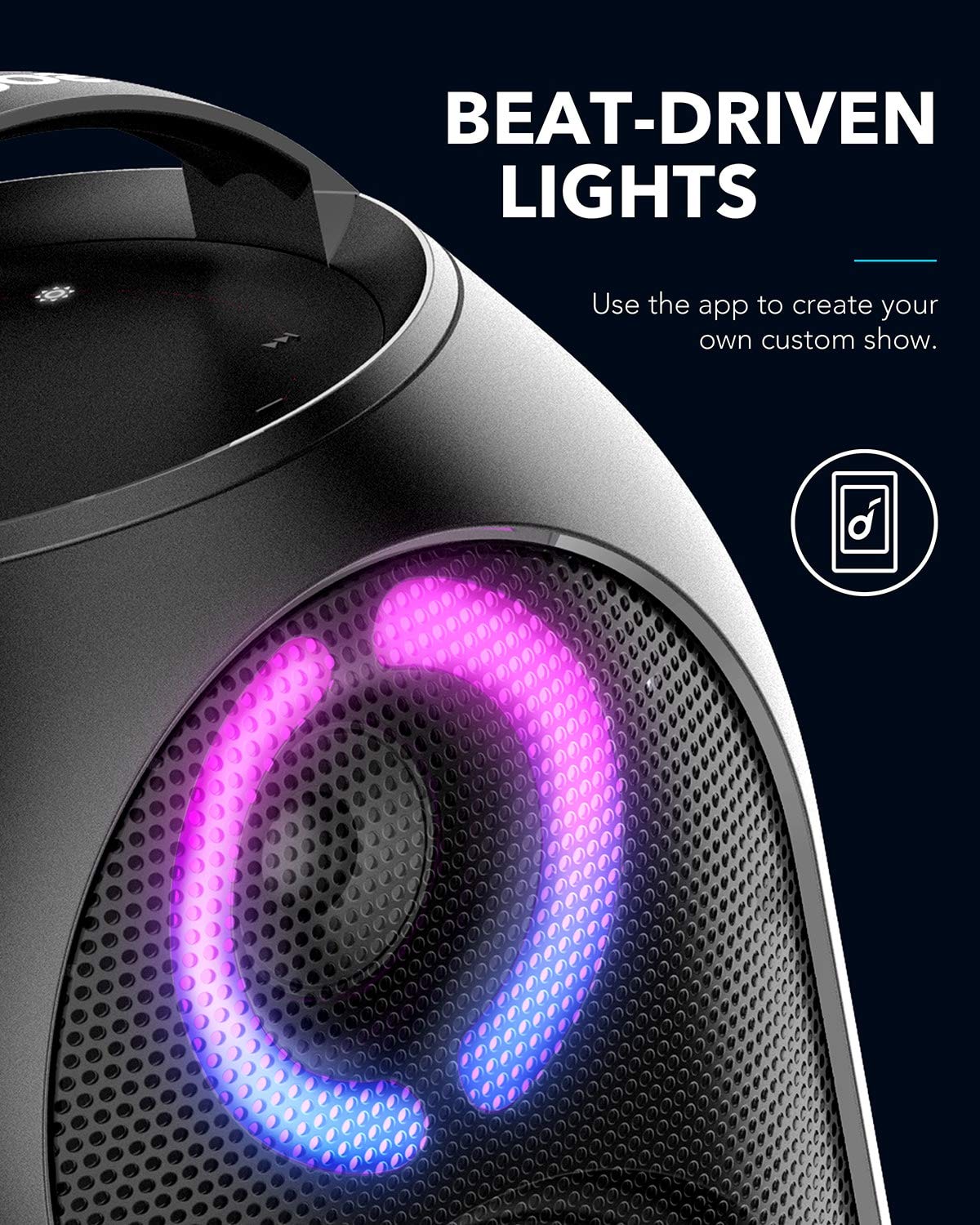 ANKER RAVE PARTY CAST WIRELESS PART SPEAKER 80W BLACK A3390H12 thumbnail 11
