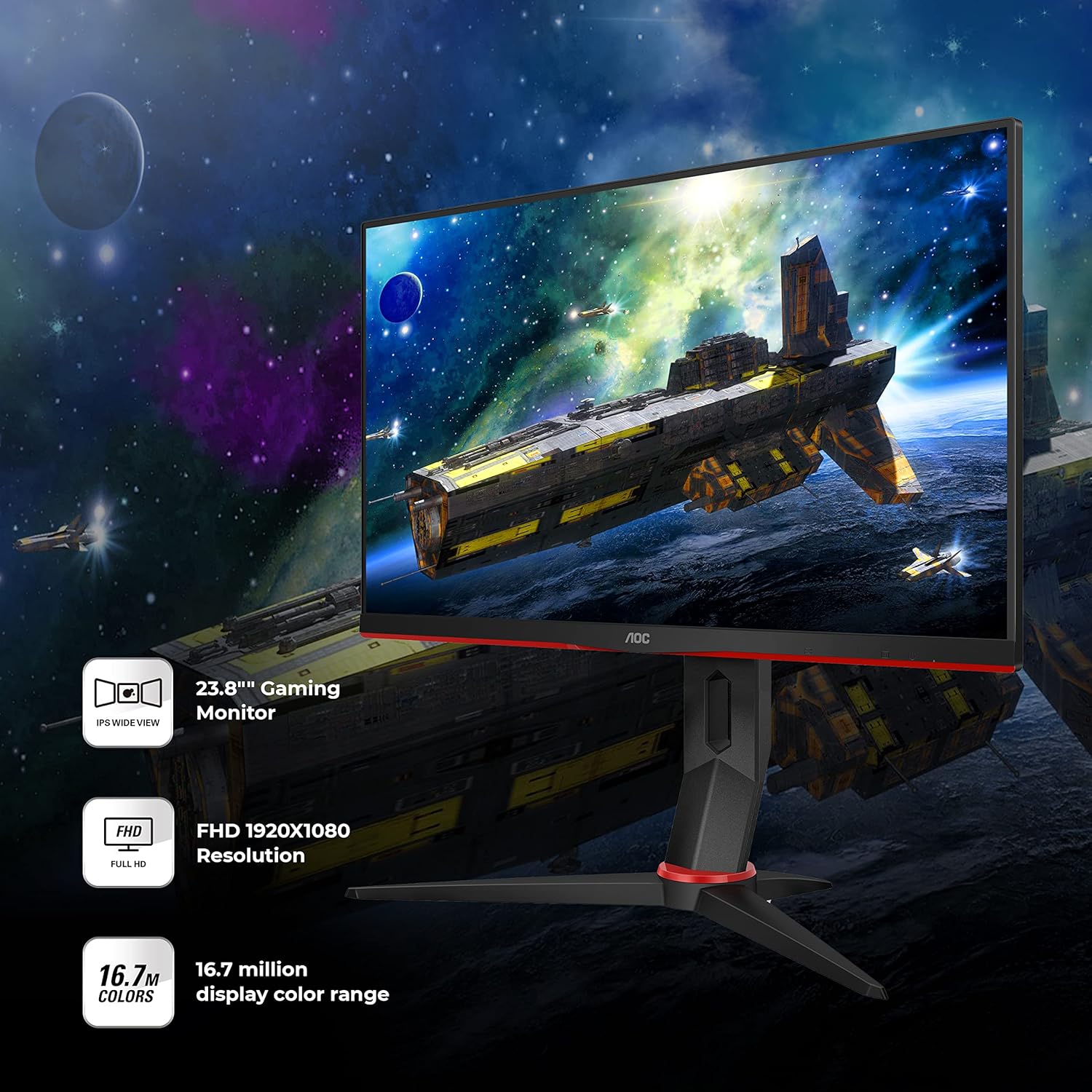AOC 24 INCH G2 SERIES IPS GAMING MONITOR 24G2SP thumbnail 14