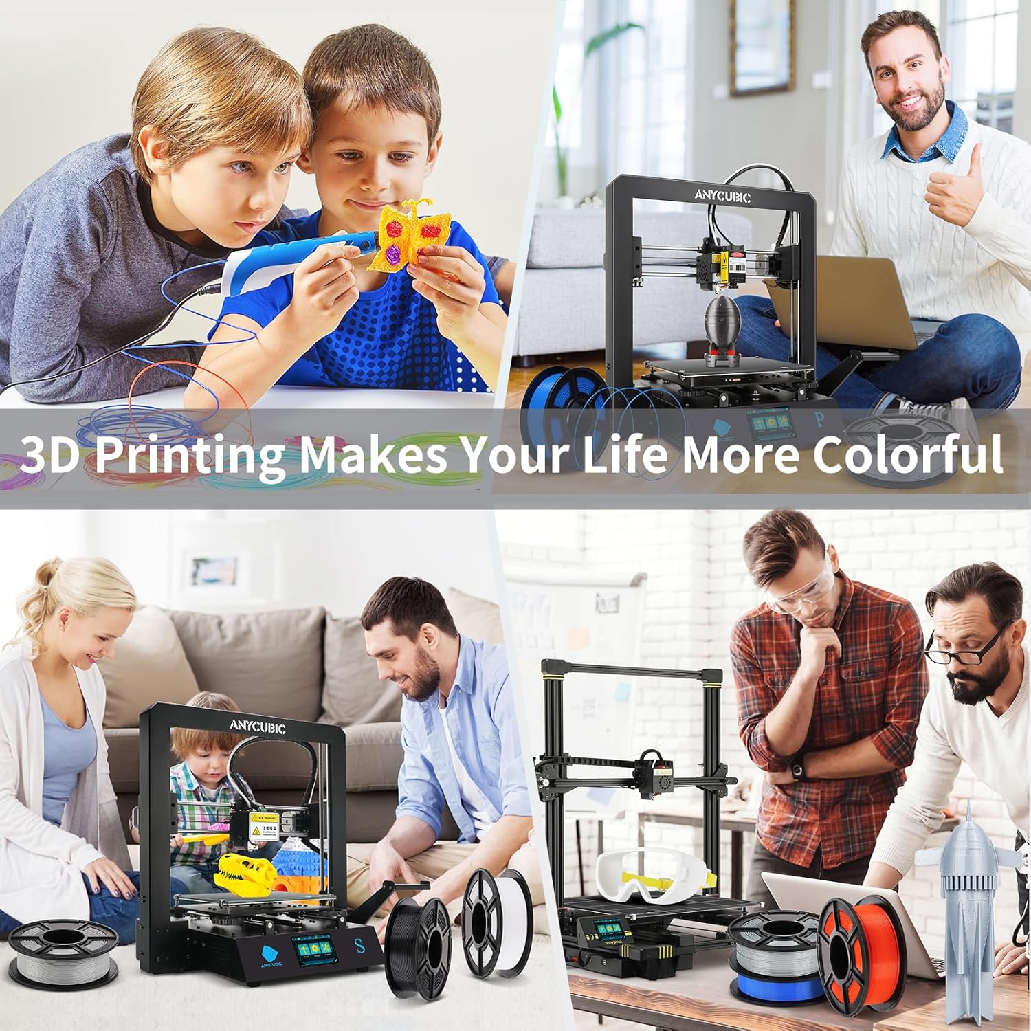 ANYCUBIC PLA FILAMENT 1 75 MM 1KG GREY AHPLGE-107 thumbnail 15