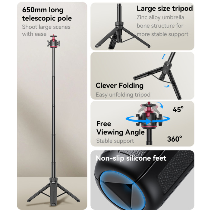 YESIDO TRIPOD LEG STAND BLACK SF26 thumbnail 7