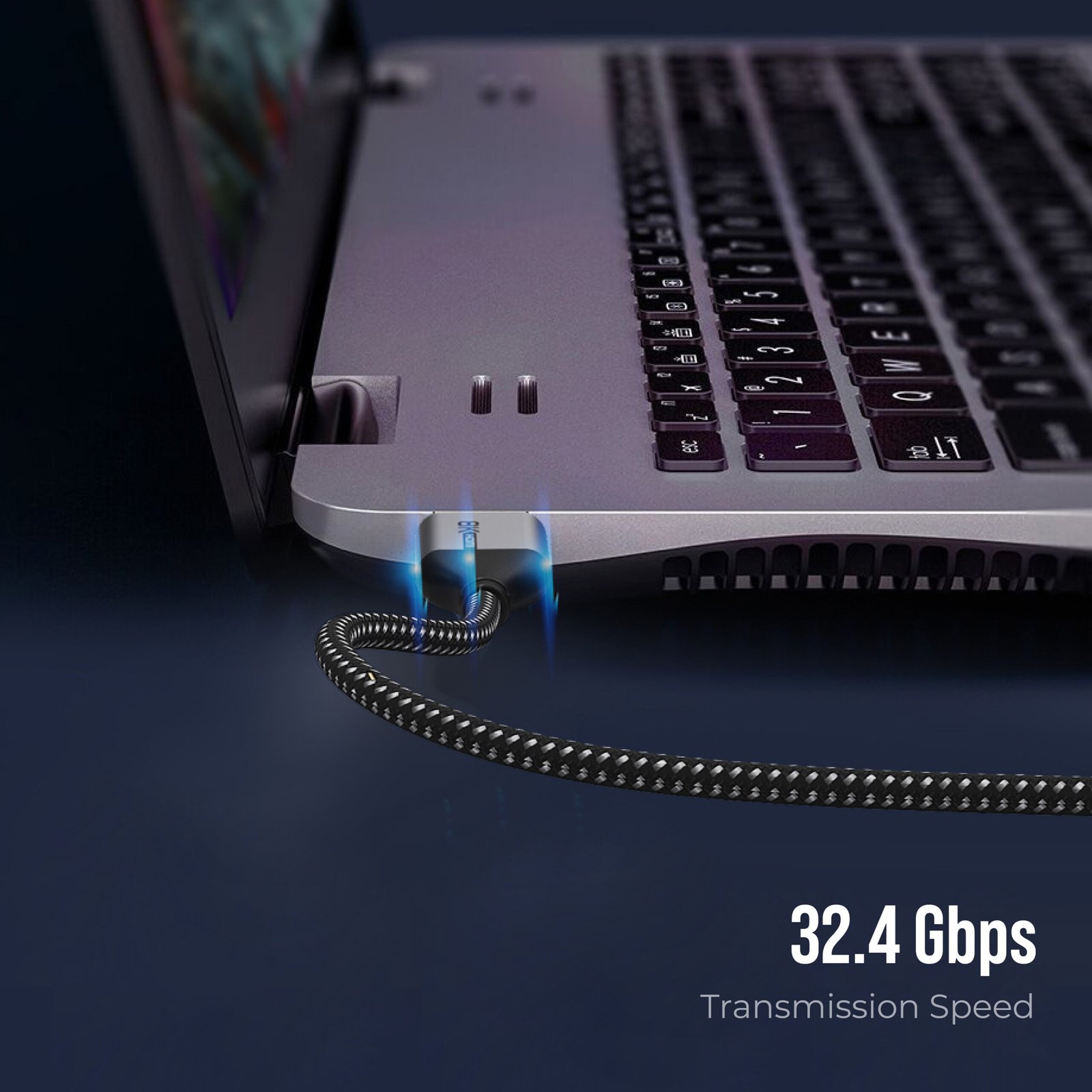BLUPEBBLE 8K PREMIUM DP TO DP 1.4 CABLE 32AWG COAXIAL BLACK CABLE thumbnail 13