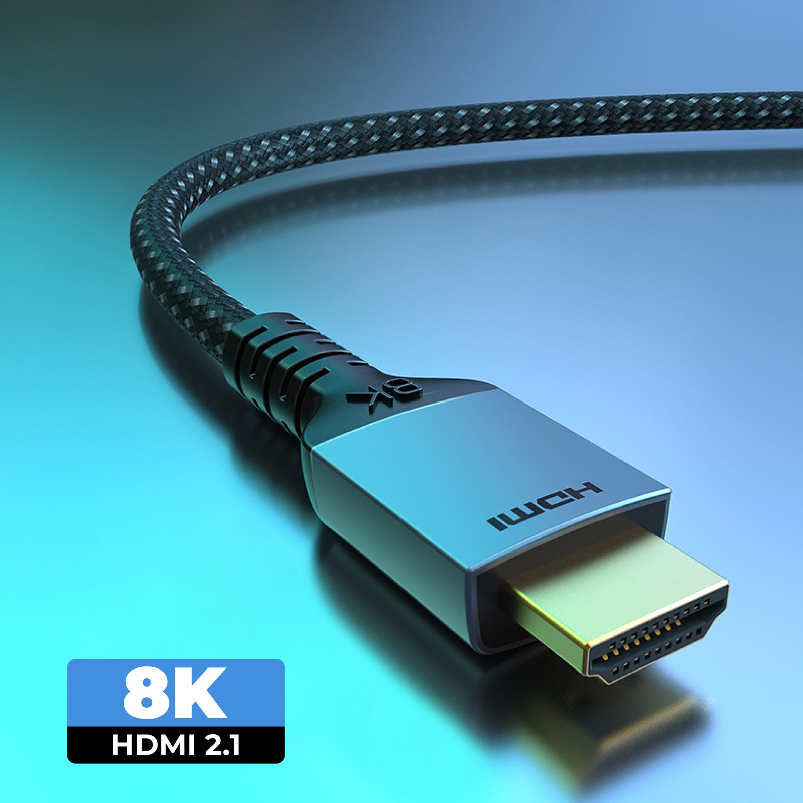 BLUPEBBLE 8K PREMIUM HDMI 2.1 CABLE ALUMINUM HOUSING SUPPORT 8K/60HZ BLACK thumbnail 14