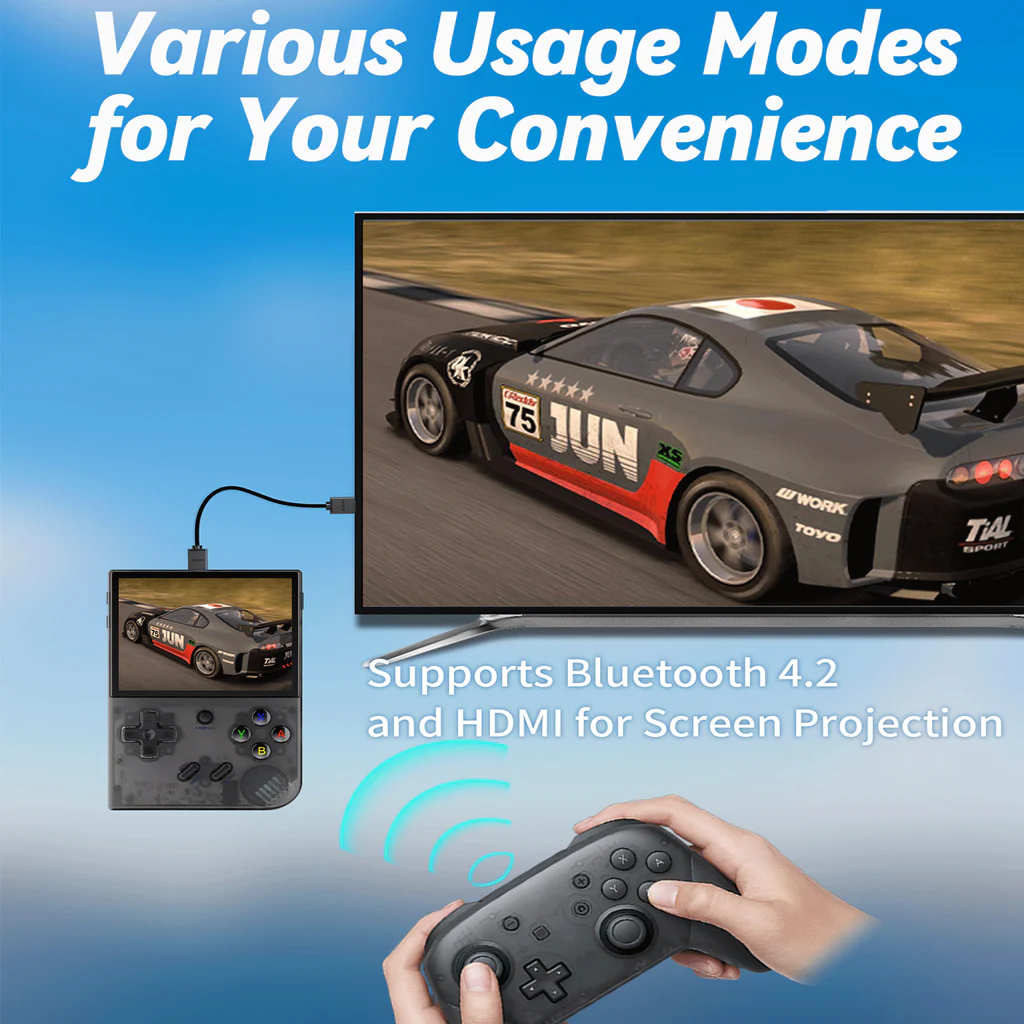 ANBERNIC RG35XX Plus Retro Handheld Game Player - 64-Bit, 64GB TF Card, 5K+ Classic Games, HD Output, Portable Gaming Console for Travel & Kids thumbnail 17