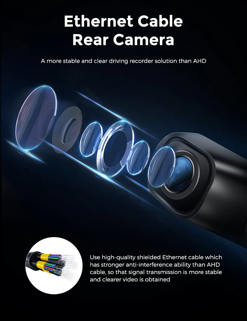 AZDOME 4K Front and Rear Dash Camera Kit with 3.19-Inch Screen, IR Night Vision, 24H Parking Mode - M550 thumbnail 3