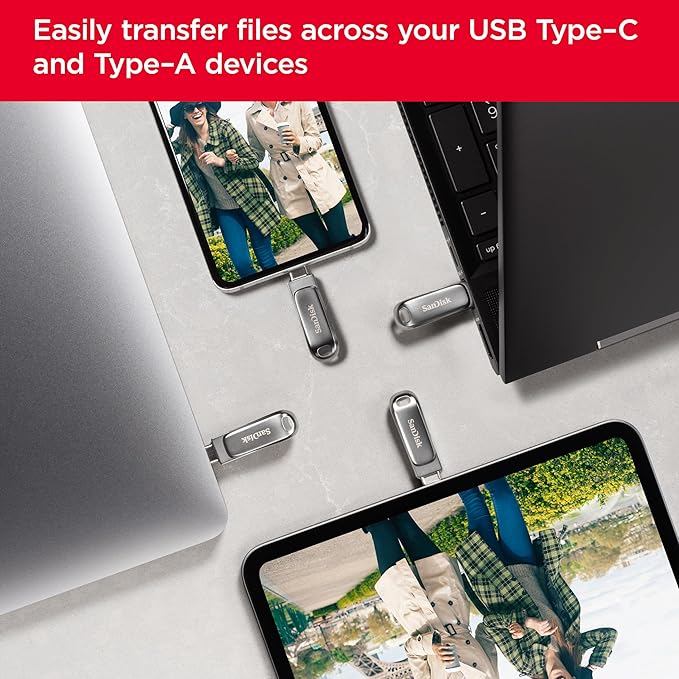 SANDISK ULTRA 512GB DUAL DRIVE LUXE TYPE C USB UP TO 400MBS SDDDC4-512G-G46 thumbnail 8
