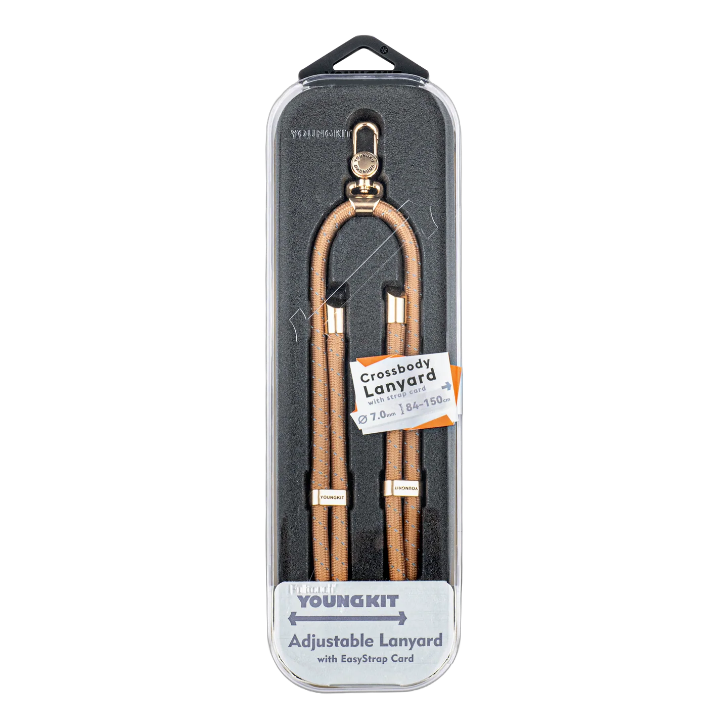 YOUNGKIT CROSSBODY LANYARD WITH STRAP CARD 7.0 MM TITANIUM YQ001 thumbnail 4