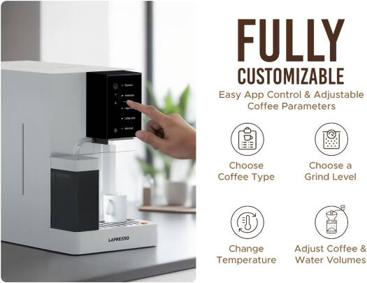 LEPRESSO BREVISSIMO AUTOMATIC COFFEE MACHINE WHITE LPCFFBAC0046WH thumbnail 7