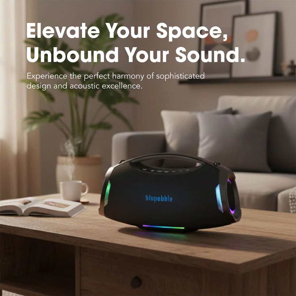 BLUPEBBLE THUNDERSTORM PORTABLE WIRELESS SPEAKER BLACK BP-TNDRSTRM-BK thumbnail 14