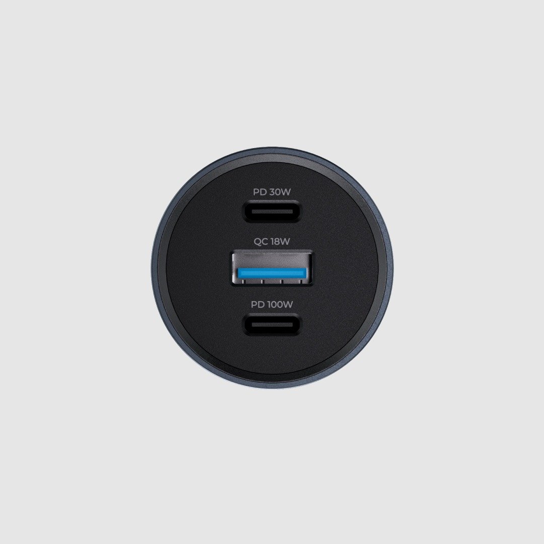 BluPebble Navi Power 130W Car Charger with 2x USB-C and 1x USB-A Ports - BP-CC0130-SG thumbnail 8