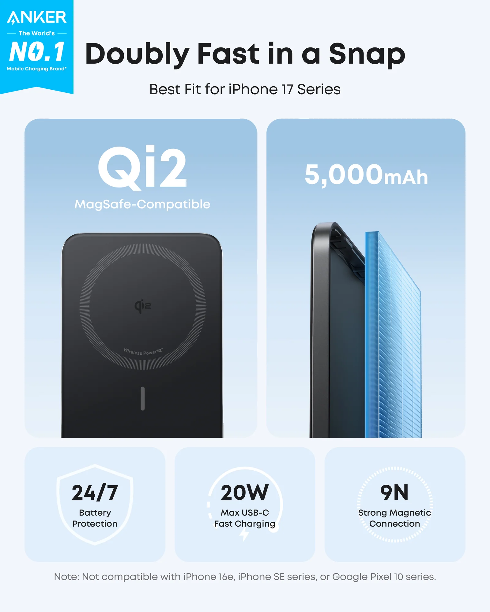 ANKER NANO POWER BANK 5K MAGGO SLIM BLACK A1665H11 thumbnail 9