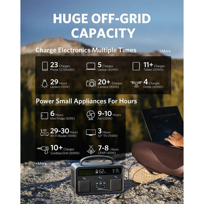 ANKER POWERHOUSE 400W BLACK A1730211 thumbnail 7