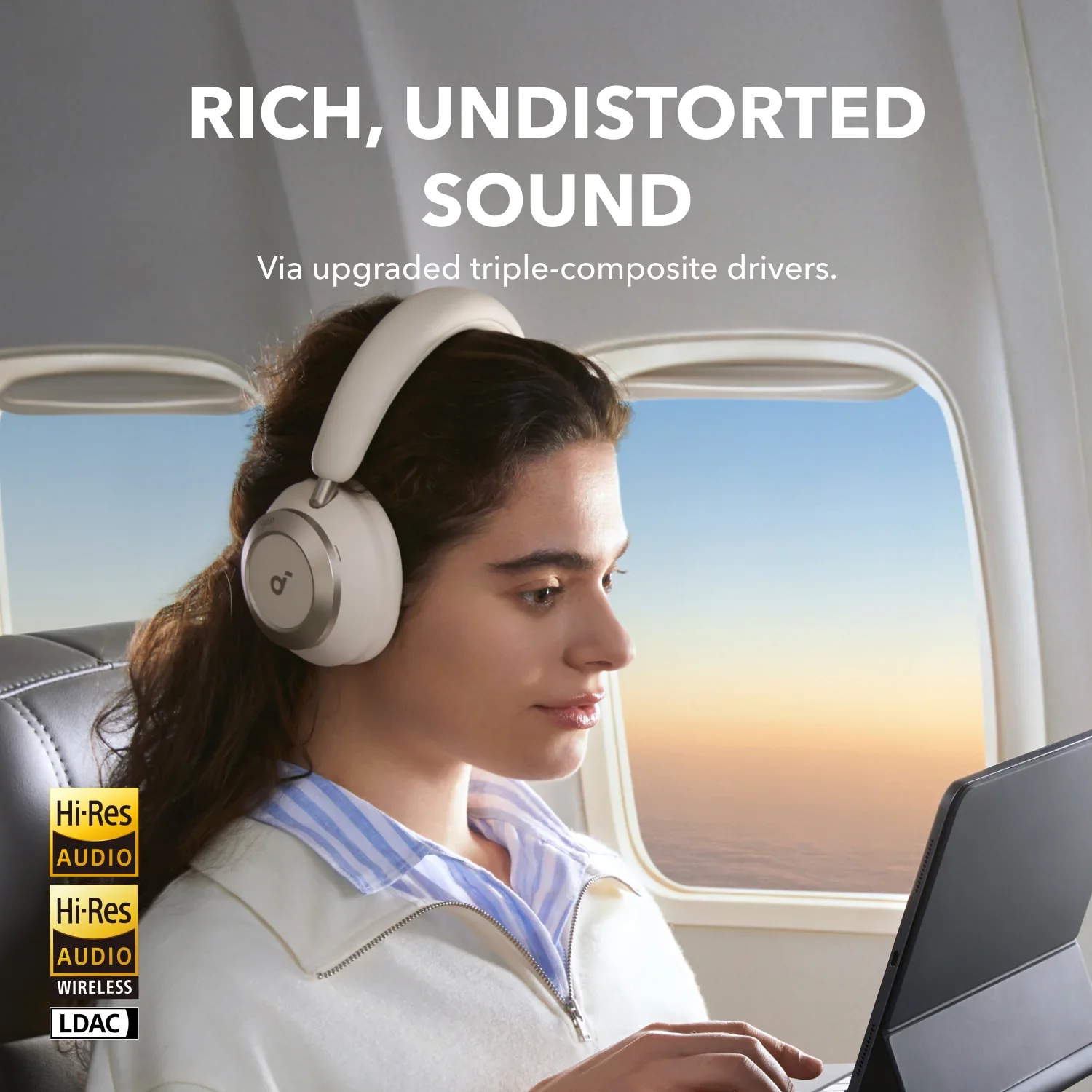 Anker Soundcore Space One Pro Over Ear Headphone White A3062H21 thumbnail 10