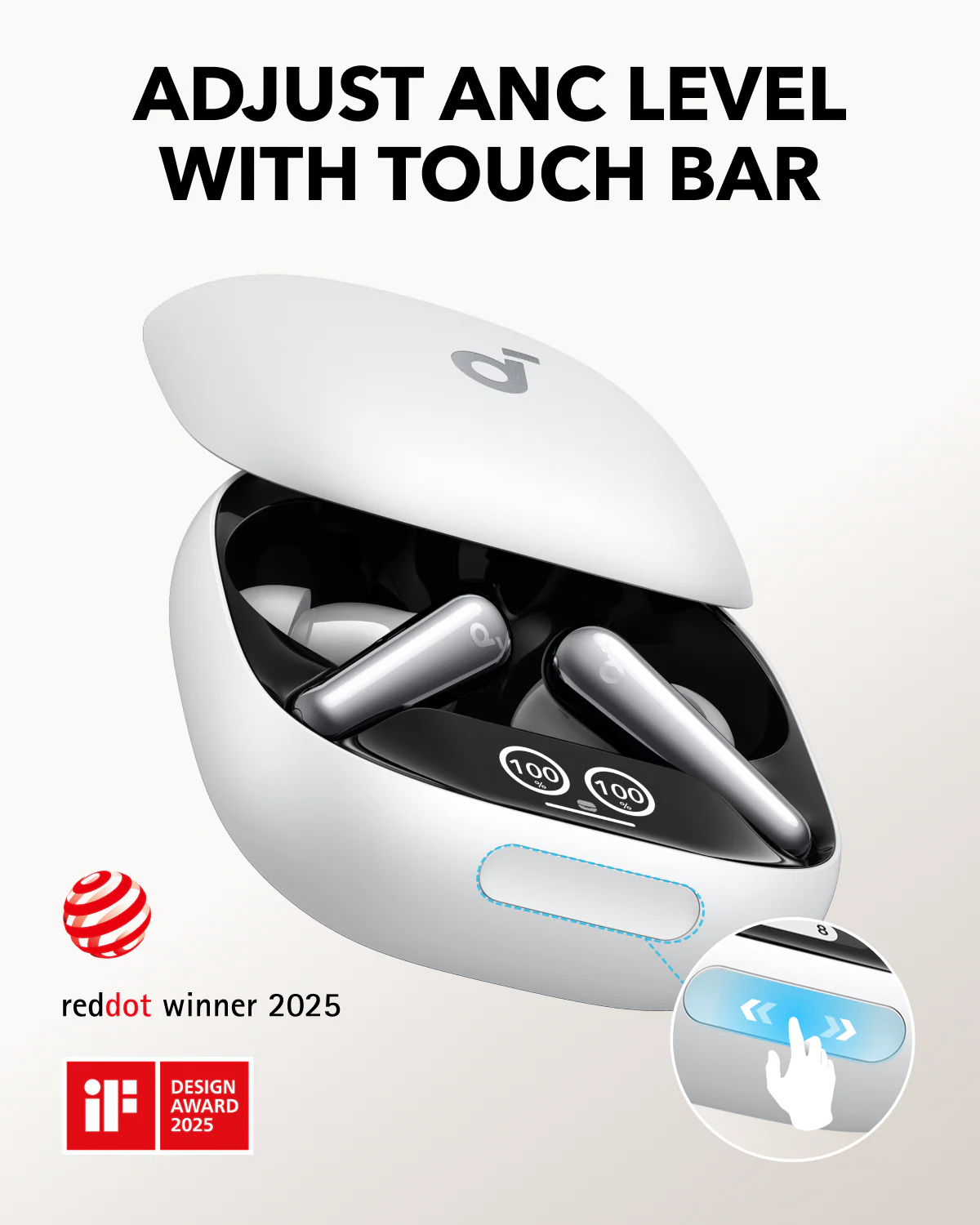ANKER SOUNDCORE LIBERTY 4 PRO EARBUDS WHITE A3954H21 thumbnail 7