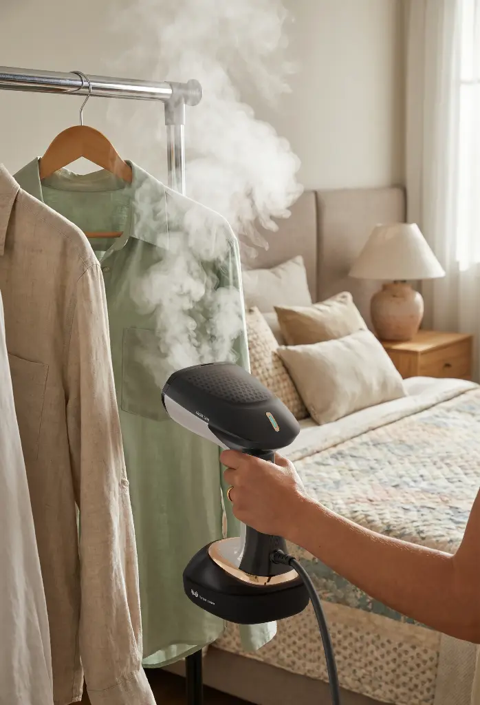 GREEN LION STEAM MASTER BX 350 GARMENT STEAMER DRY IRON 1600W BLACK GNBX350GSTBK thumbnail 9