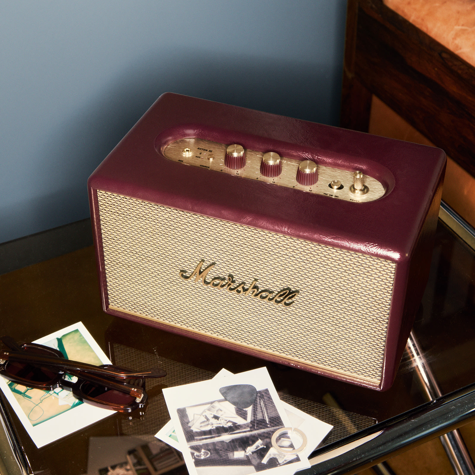 MARSHALL ACTON III PORTABLE BLUETOOTH HOME SPEAKER BURGUNDY thumbnail 11