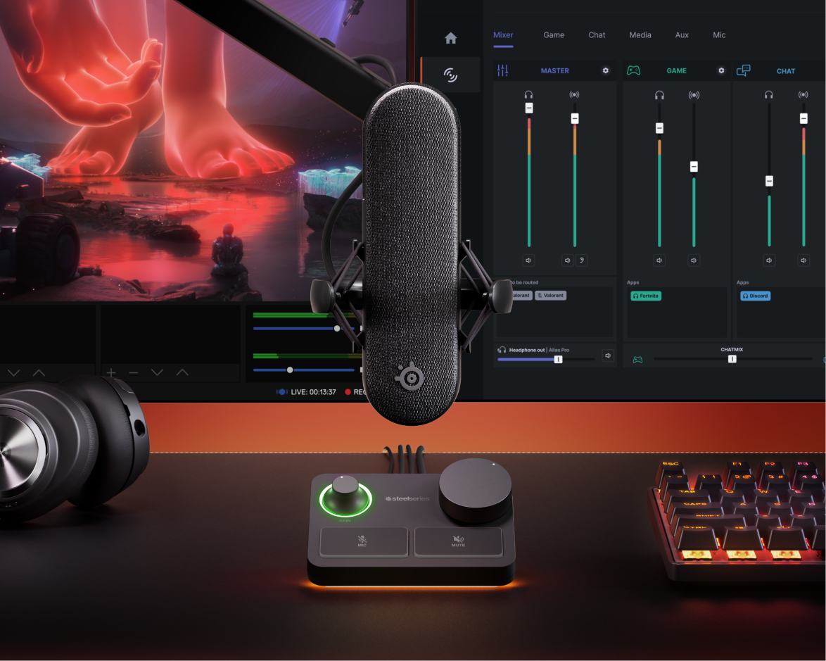 SteelSeries Alias Pro XLR Microphone - Black 61595, Studio-Grade Sound thumbnail 4