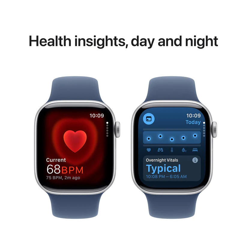 APPLE WATCH SERIES 10 42MM GPS SILVER ALUMINIUM CASE WITH DENIM SPORT BAND MWWC3 thumbnail 12