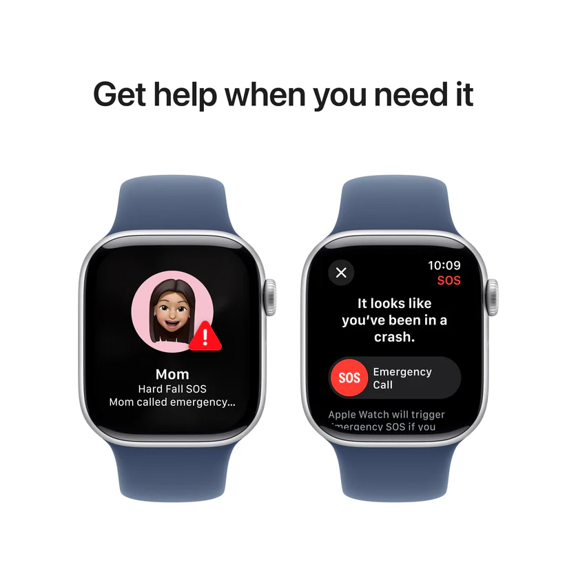 APPLE WATCH SERIES 10 42MM GPS SILVER ALUMINIUM CASE WITH DENIM SPORT BAND MWWC3 thumbnail 7