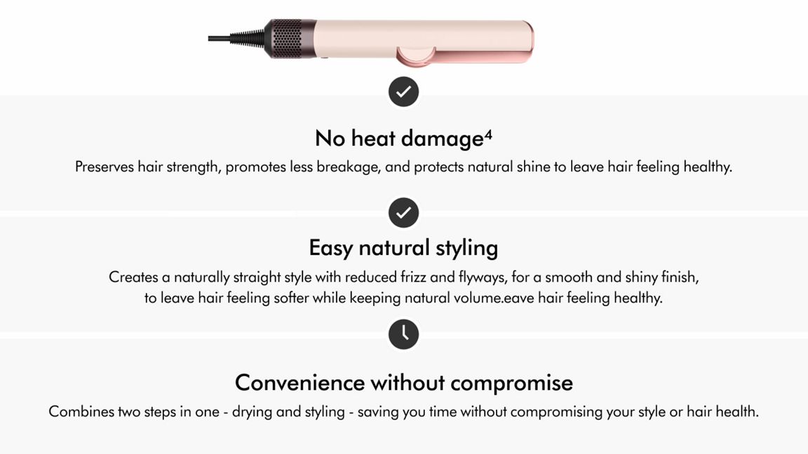DYSON AIRSTRAIT HAIR STRAIGHTENER CERAMIC PINK-ROSE GOLD HT01 thumbnail 11