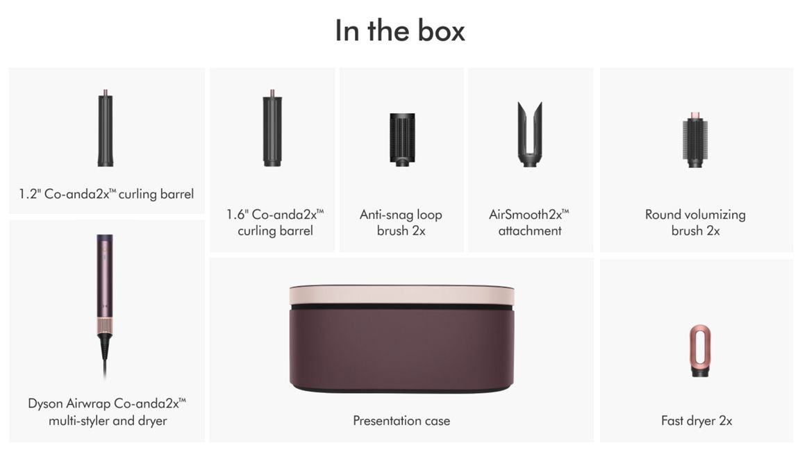 DYSON AIRWRAP COANDA2X MULTI-STYLER AND DRYER STRAIGHT+WAVY JASPER PLUM HS09 thumbnail 15