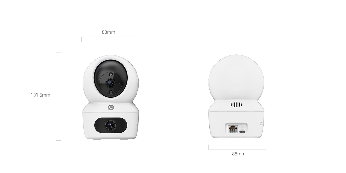 EZVIZ H7C Smart Home Camera - Dual-Lens, 2K+ Resolution, AI Detection, Weatherproof thumbnail 4
