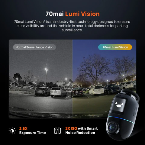 70MAI DASH CAM 4K OMNI FRONT AND REAR HDR SET CAMERA BLACK GRAY X800 thumbnail 9
