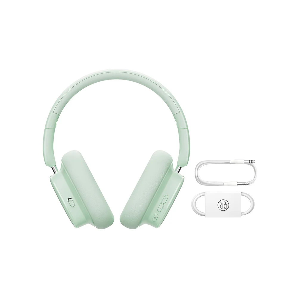 BASEUS BOWIE H1I NOISE CANCELLATION WIRELESS HEADPHONE NATURAL GREEN thumbnail 13