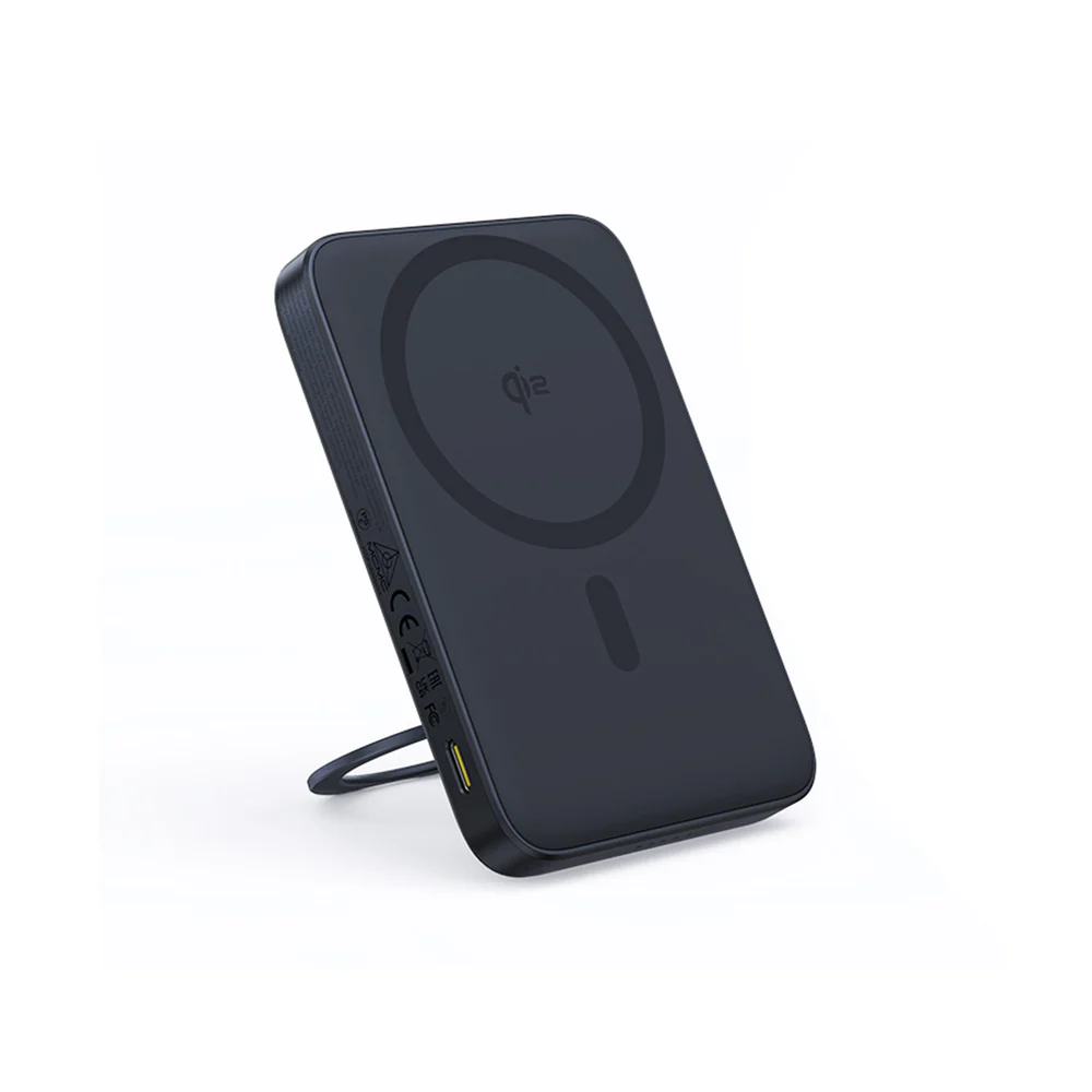 BASEUS PICOGO QI2 MAGNETIC POWER BANK WITH ROTATABLE STAND 5000MAH 20W COSMIC BLACK P10076802123-00-BK thumbnail 5