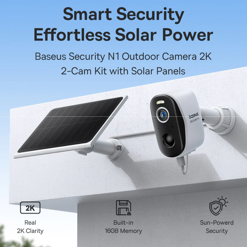 BASEUS SECURITY N1 PLUS SERIES OUTDOOR CAMERA MOON WHITE S0TZ002130 thumbnail 19