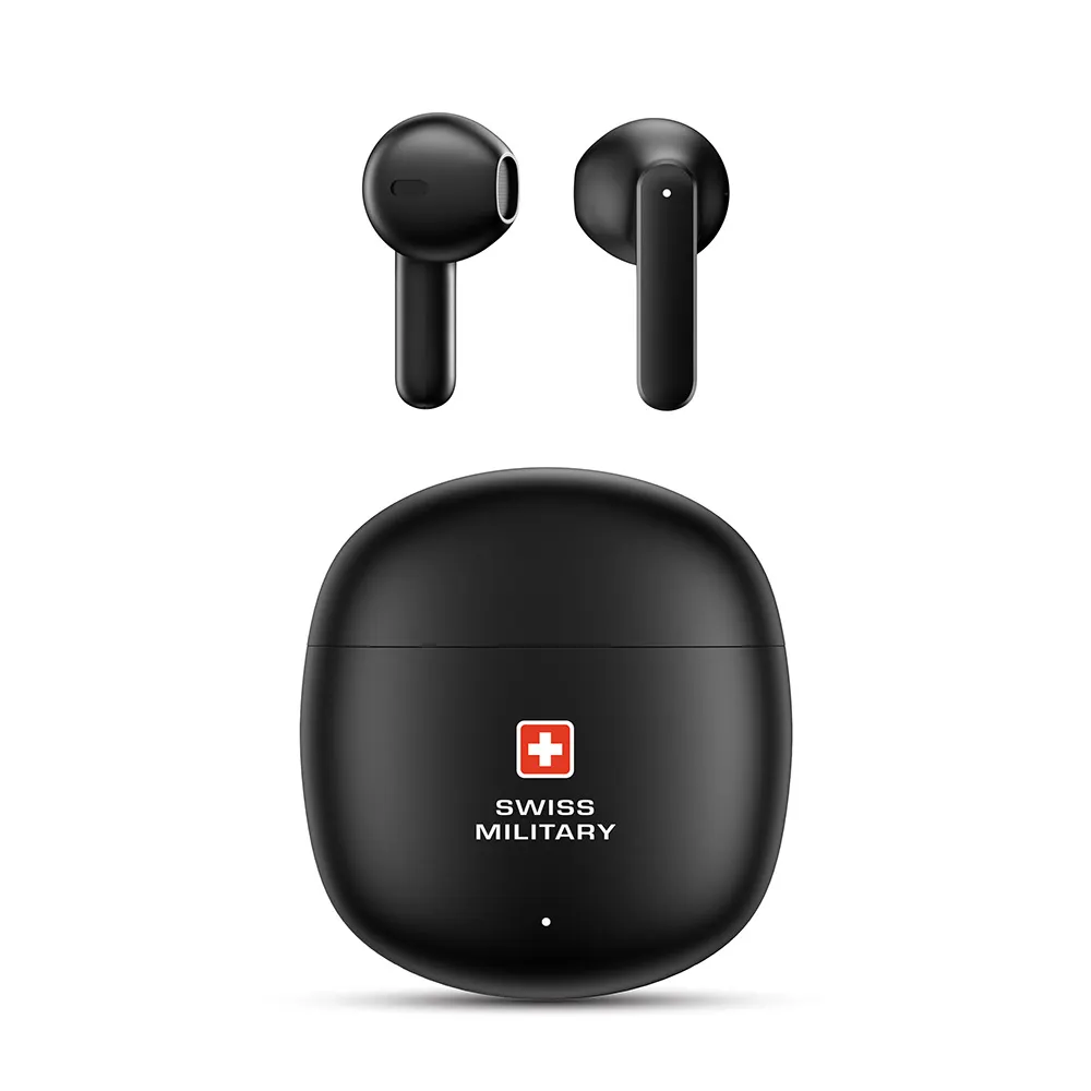 SWISS MILITARY VICTOR 6 HIGH BASS TRUE WIRELESS EARBUDS BLACK SM-TWS-VICTOR6-BLK thumbnail 2