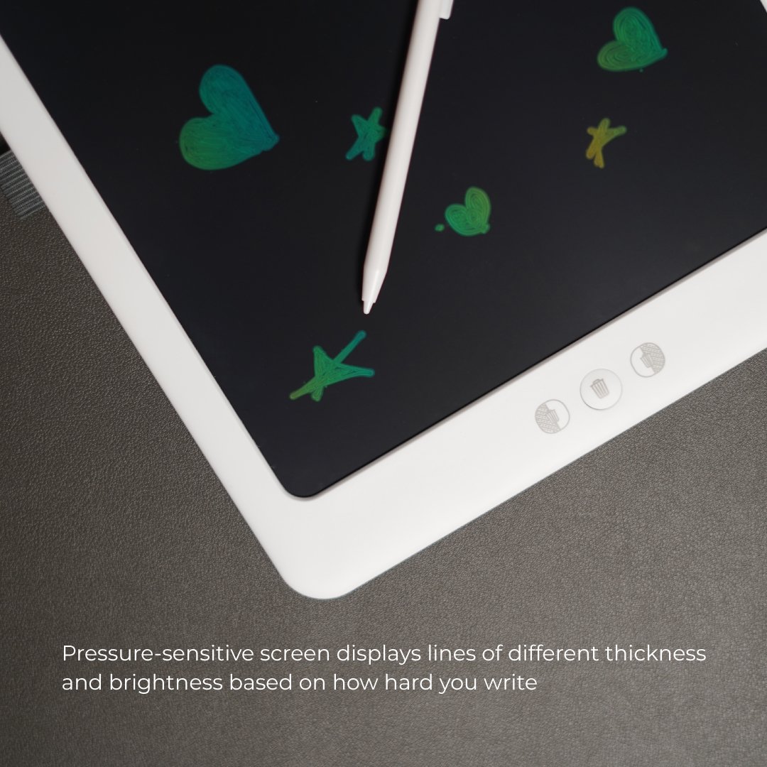 Bluepebble 14-Inch Tablet Doodle Writing & Drawing Board for Kids - White BP-DOODLE14-WH thumbnail 17