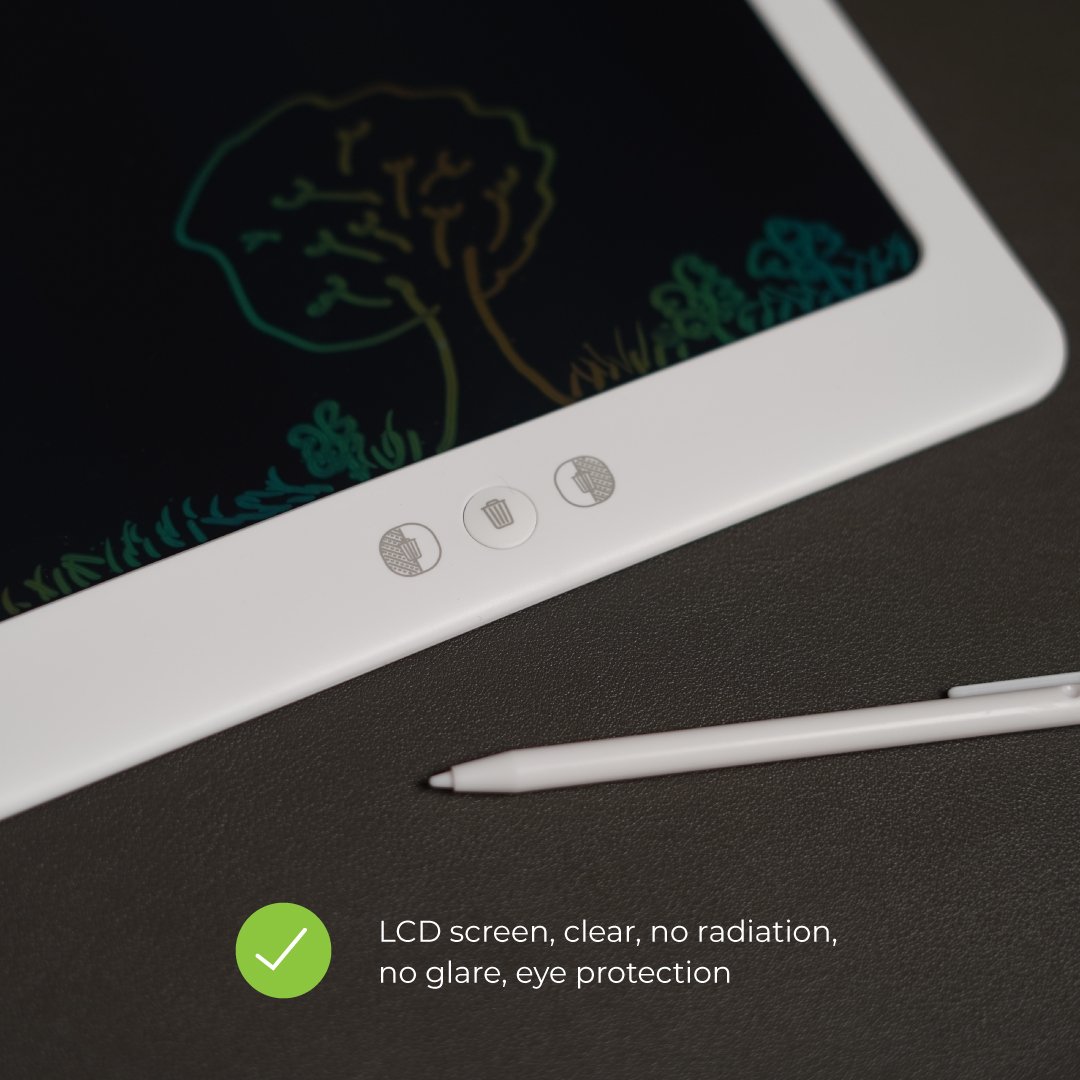 Bluepebble 14-Inch Tablet Doodle Writing & Drawing Board for Kids - White BP-DOODLE14-WH thumbnail 16