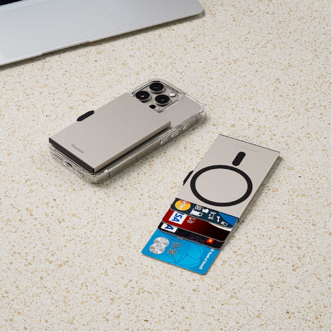 Bluepebble 3-Card Magnetic Holder with RFID Protection - Sleek and Secure BP-3CARRDMAG thumbnail 12
