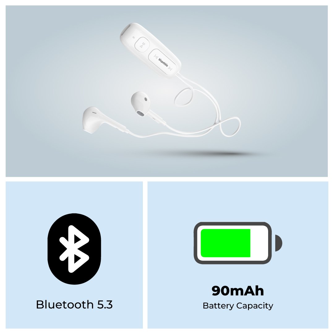 BLUPEBBLE BT CLIP WIRELESS EARPHONE WHITE BP-BTCLIP01-WH thumbnail 20
