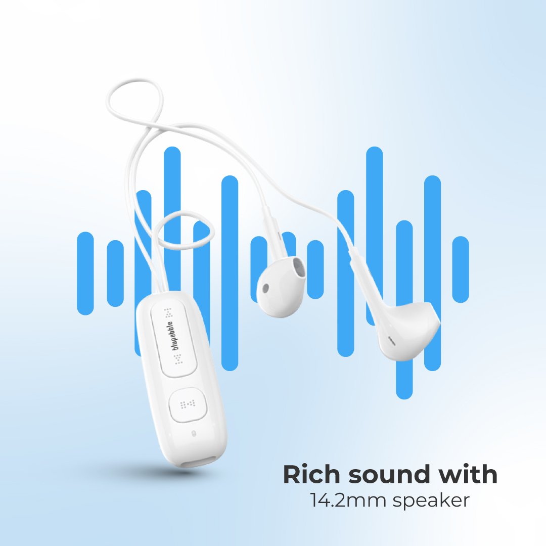 BLUPEBBLE BT CLIP WIRELESS EARPHONE WHITE BP-BTCLIP01-WH thumbnail 19