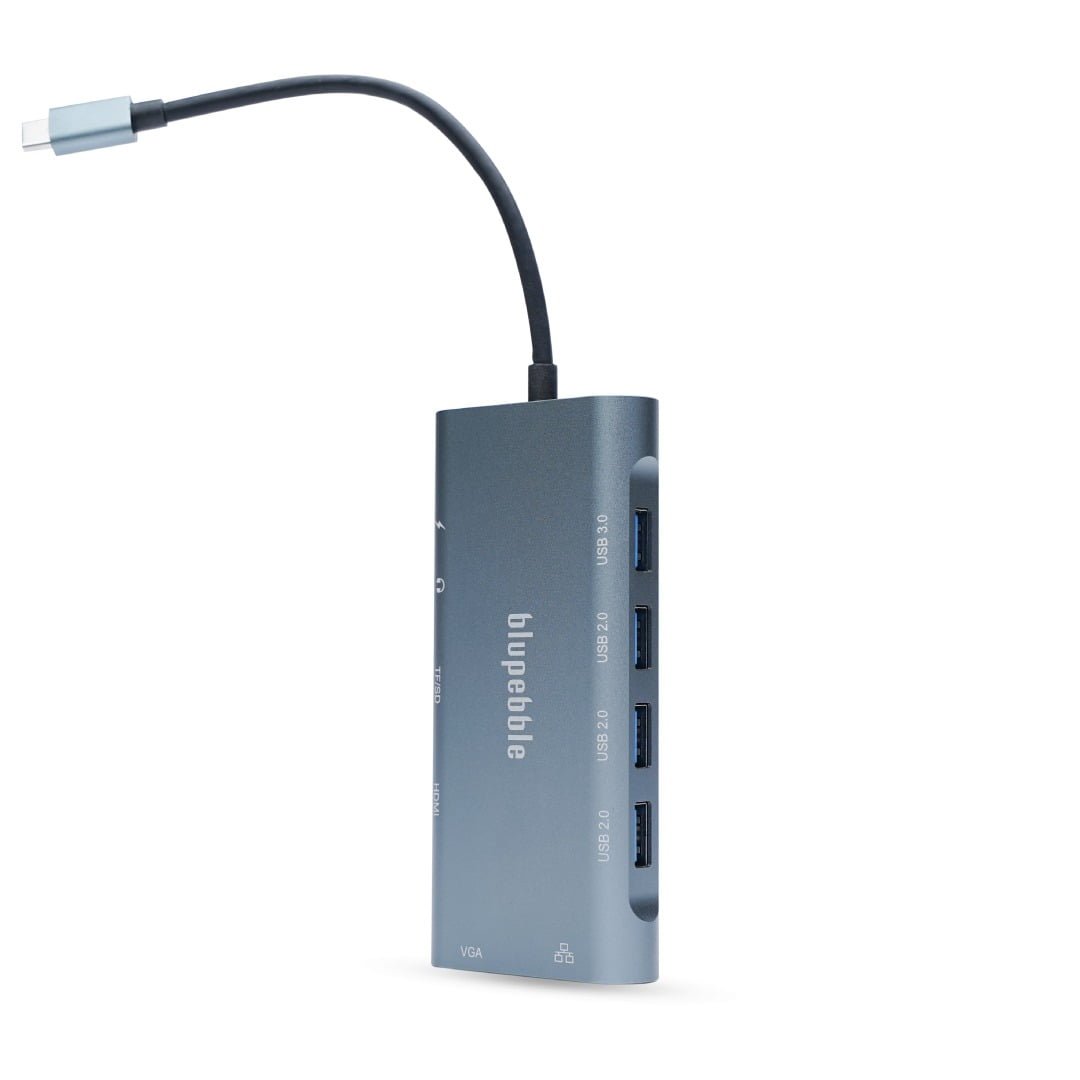BLUPEBBLE C11 MULTIPORT ALUMINUM 11 IN 1 HUB GRAY BP-C11MULTIHUB11IN1-GY thumbnail 10