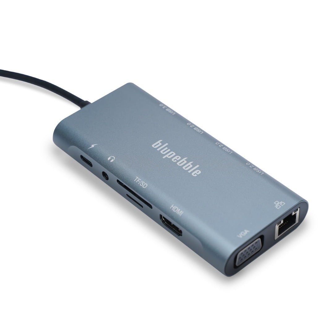 BLUPEBBLE C11 MULTIPORT ALUMINUM 11 IN 1 HUB GRAY BP-C11MULTIHUB11IN1-GY thumbnail 17