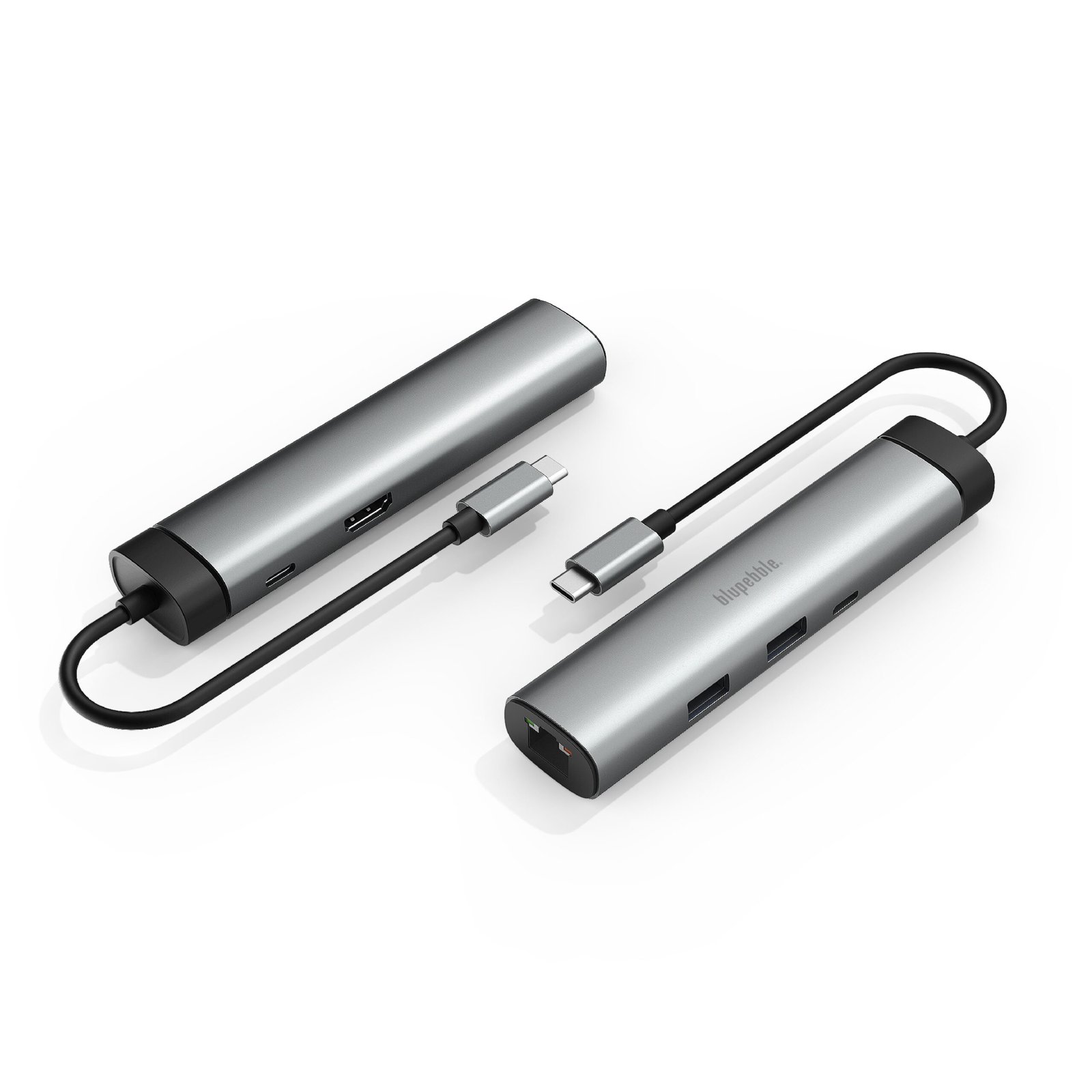 BLUPEBBLE C6 MULTIPORT ALUMINUM 6 IN 1 MULTIMEDIA HUB GRAY BP-C6MULTIHUB6IN1-GY thumbnail 10